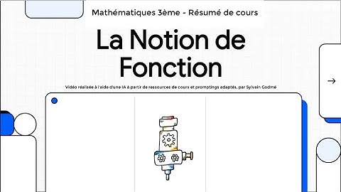 Cours Maths 3ème : Notion de fonction (Résumé)