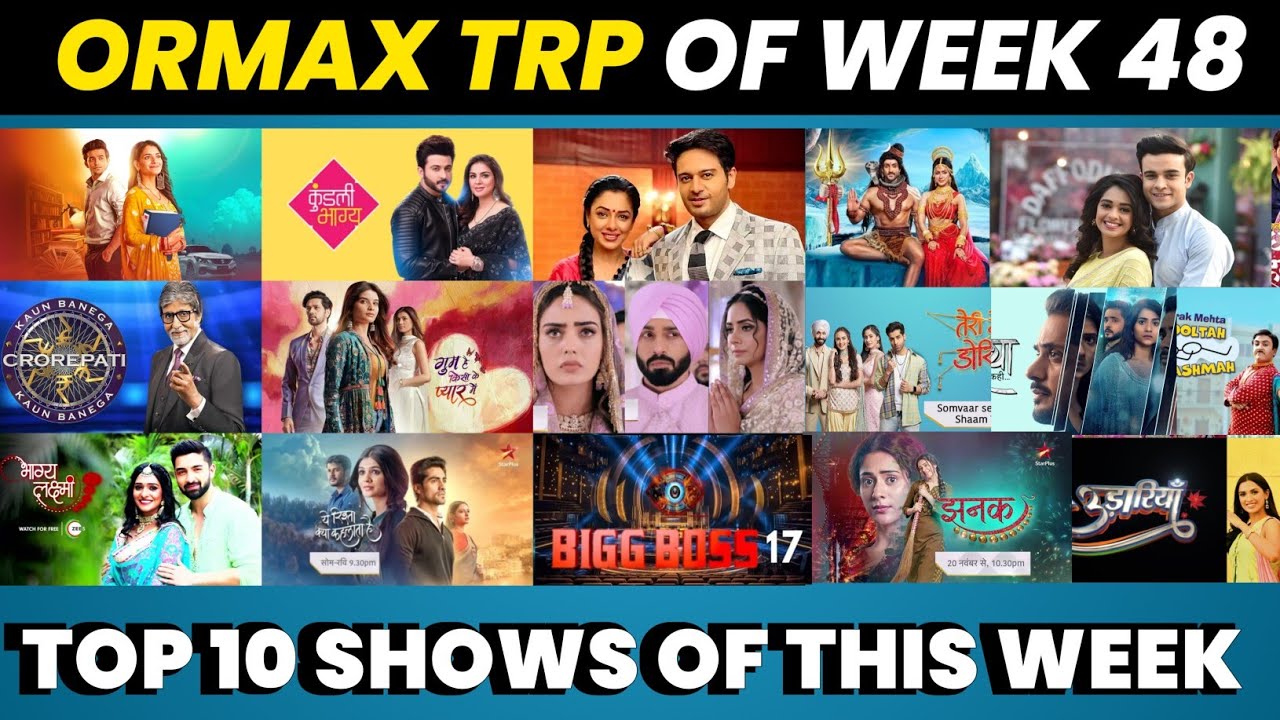 😱Ormax TRP Report of Week 48 (2023) : Top 10 Shows of this Week