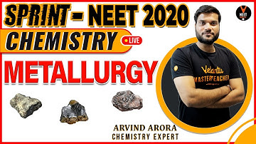 NEET 2023 Preparation | Metallurgy class 12 |  NEET MCQs | NEET Chemistry | Arvind Arora Sir