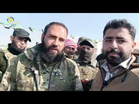 لقاء مع المتحدث الرسمي باسم أدارة العمليات العسكرية العقيد حسن عبدالغني لحظة وصوله لبلدته