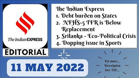 11th May 2022 | Gargi Classes The Indian Express Editorials and Ideas Analysis | By R.K. Lata