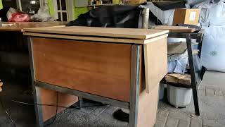 Drafting table with cabinet ( Linear Actuator)