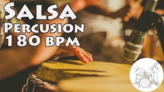 Video thumbnail of "Play along drums - Salsa 180 bpm // Batería Para Tocar - Salsa 180 bpm"