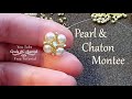 Pearl and Chaton Montee Beaded Component Jewelry Making for Beads Bracelet, Kanzashi, Brooch