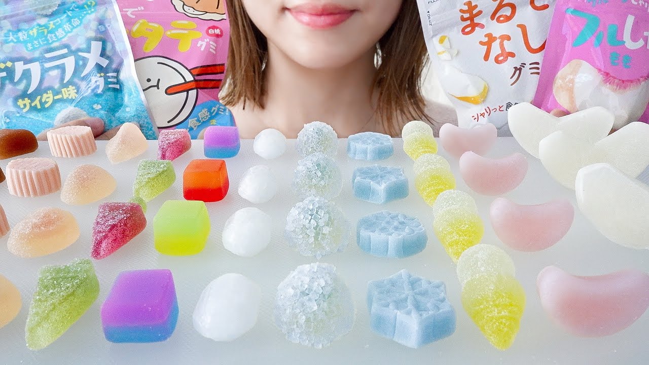 【咀嚼音】夏に話題のグミとかお菓子を食べる【ASMR/EATINGSOUNDS】