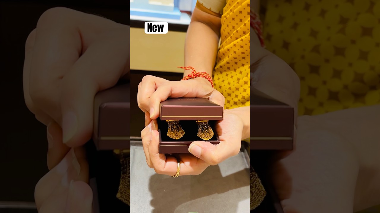 Tanishq Antique Earrings design 