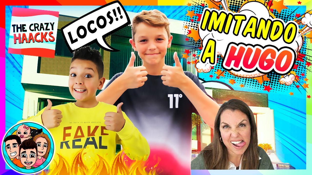 24 HORAS Siendo HUGO THE CRAZY HAACKS  ⏰🤪 MONICA se ENFADA en CASA de los LOCOS !!😅🏠