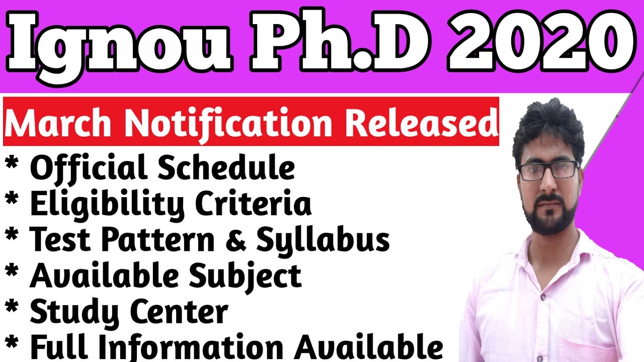 how to do phd from ignou