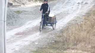 Грузовой велосипед, везу 150 кг керамической плитки