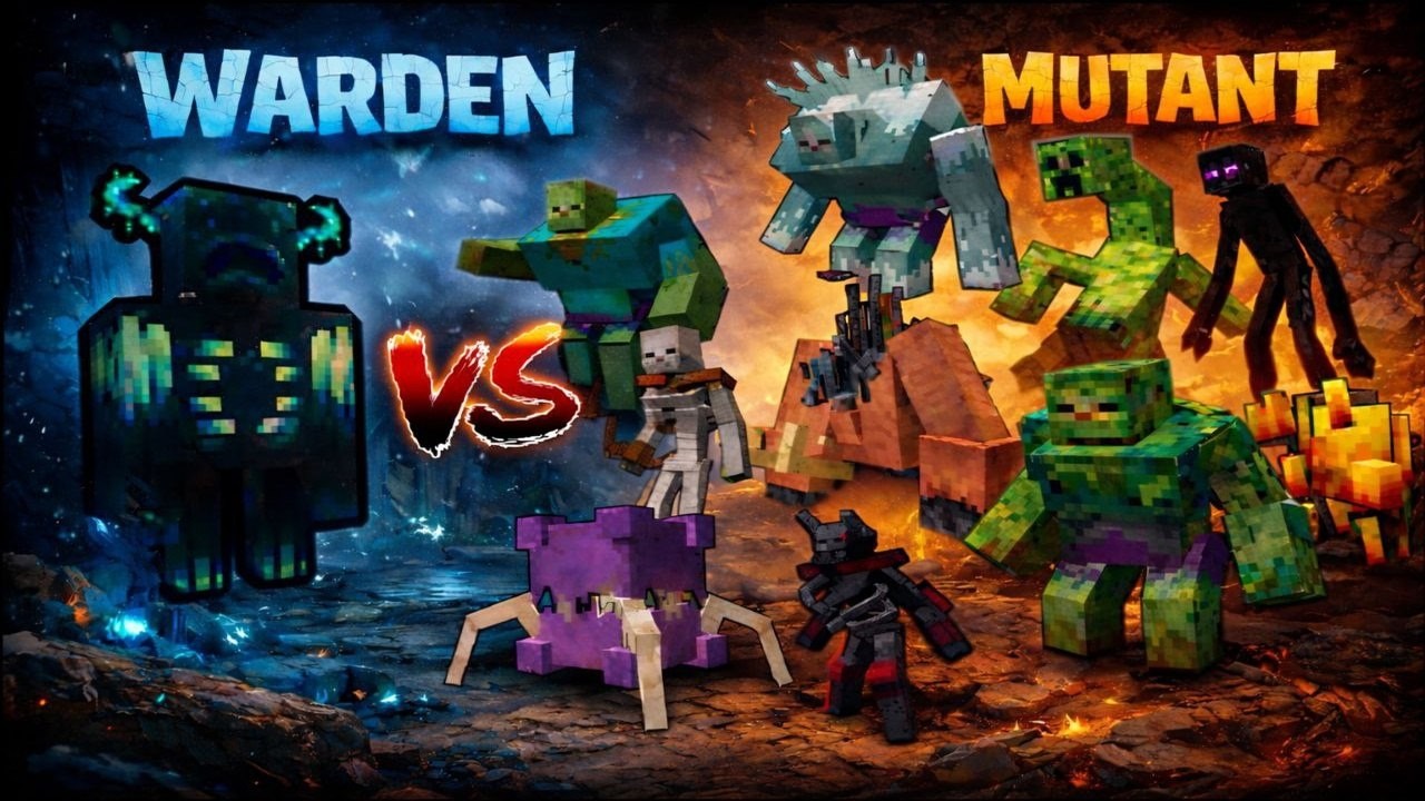 WARDEN VS MUTANT - Epic Minecraft Mob Battle!