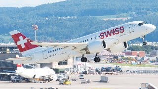 Plane Spotting at Zurich Airport- Switzerland- Afternoon Traffic- Observation Deck E