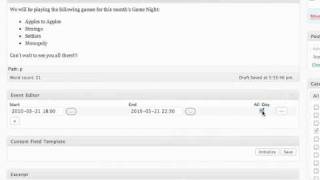 WordPress: How To Create An Event on Calendar