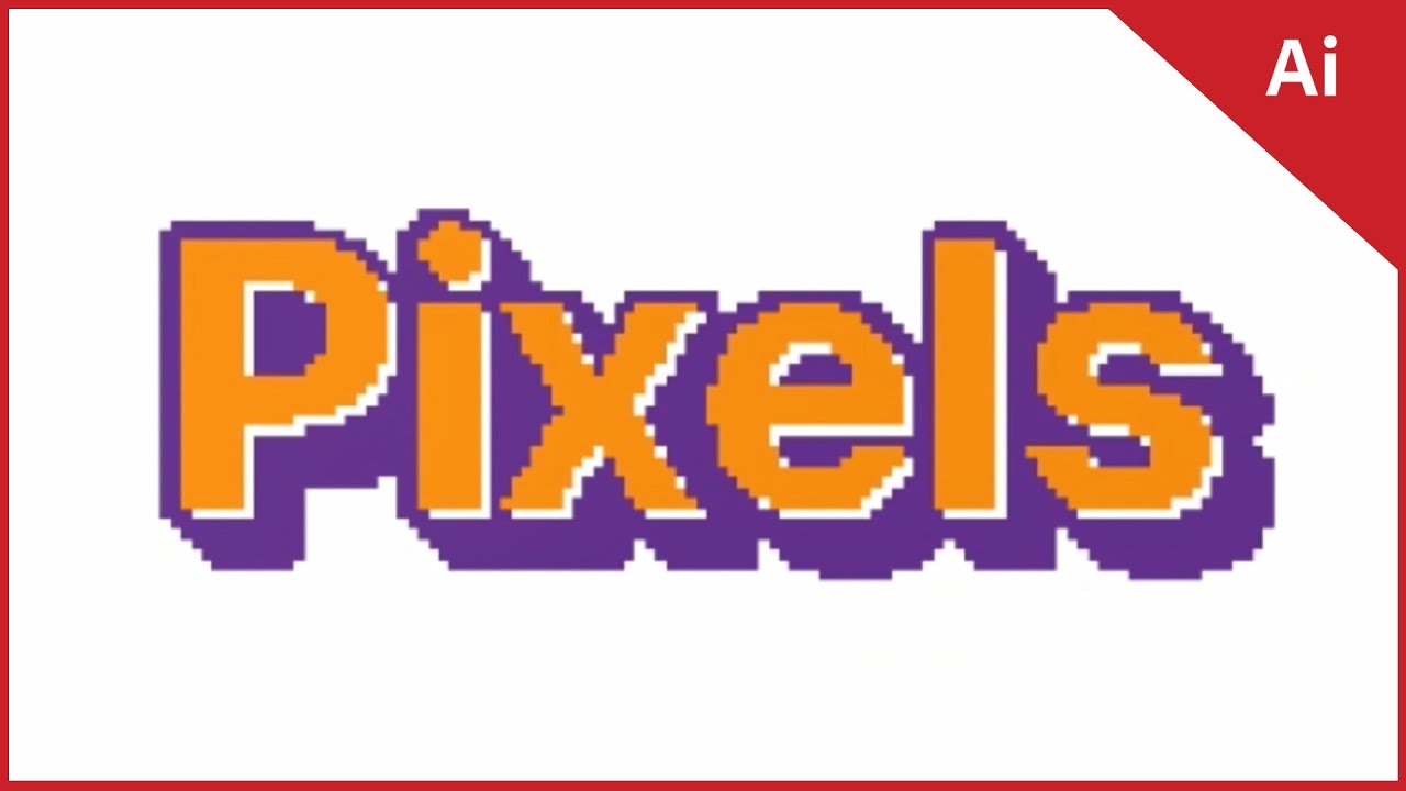 Pixelated Text Paper How to Create Pixelated Text Effect in Illustrator - YouTube
