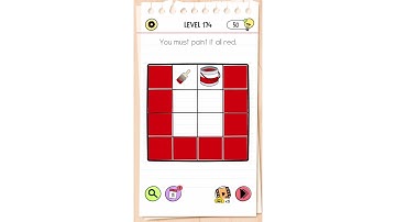 "You must paint it all red" Brain Test All-Star Level 174 Guide