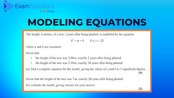 A level Edexcel June 2022 Paper 1 Q5 - Modeling equations | ExamSolutions