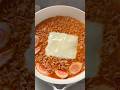 Mì Nongshim phô mai với chả cá 🍥 Nongshim Cheese Noodles with Fish Cake #shorts