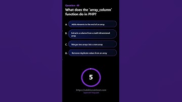 What does the array column function do in PHP