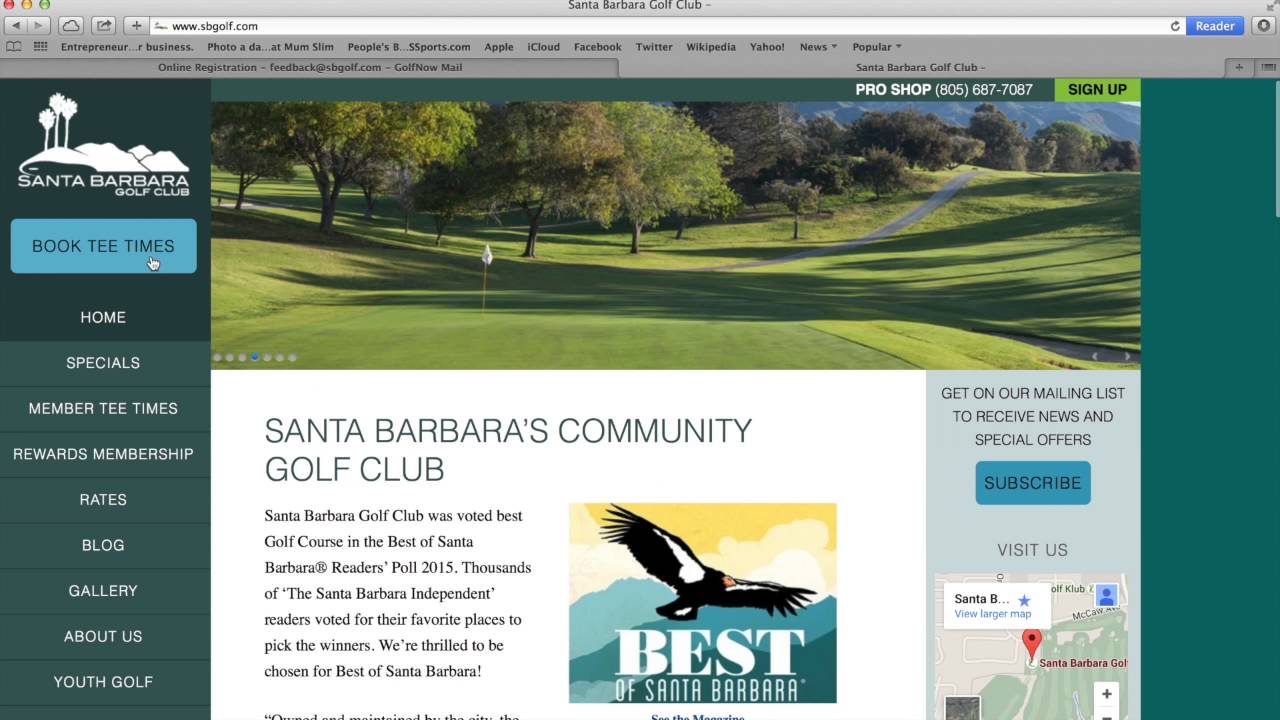 Complete Santa Barbara Golf Club Online Booking Tutorial YouTube