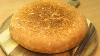 【Best】 Skillet Bread (No Oven, No Knead, No Egg) Easy bread | No need to touch the dough!