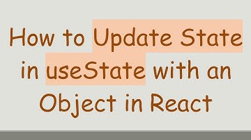 How to Update State in useState with an Object in React
