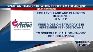Noon Notebook Spartan transportation program expanding to Saturdays