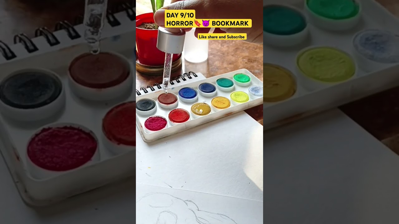 DAY 9/10 HORROR😈 PATTERN BOOKMARK 🔖 