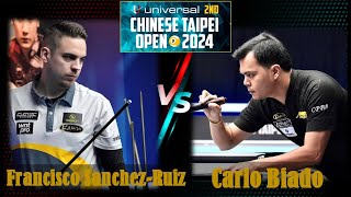 FRANCISCO SANCHEZ-RUIZ VS CARLO BIADO |QUARTER-FINALS | 2ND UNIVERSAL CHINESE TAIPEI 9BALL OPEN 2024