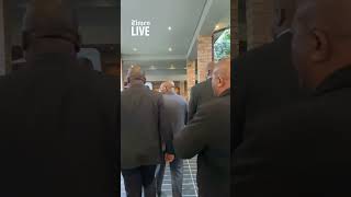 Jacob Zuma arrives at MK Party media briefing in Sandton