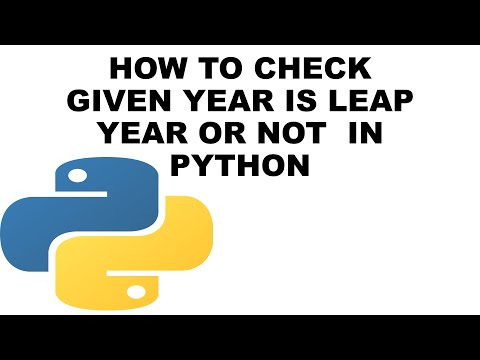 LEARN LEAP YEAR PROGRAM IN A EASY WAY IN PYTHON