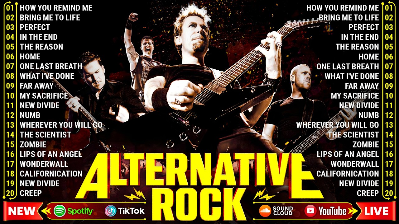 The Best Of 2000's Alternative Rock 🎶 Nickelback, Creed, Linkin Park, Coldplay, Green Day, Lifehouse