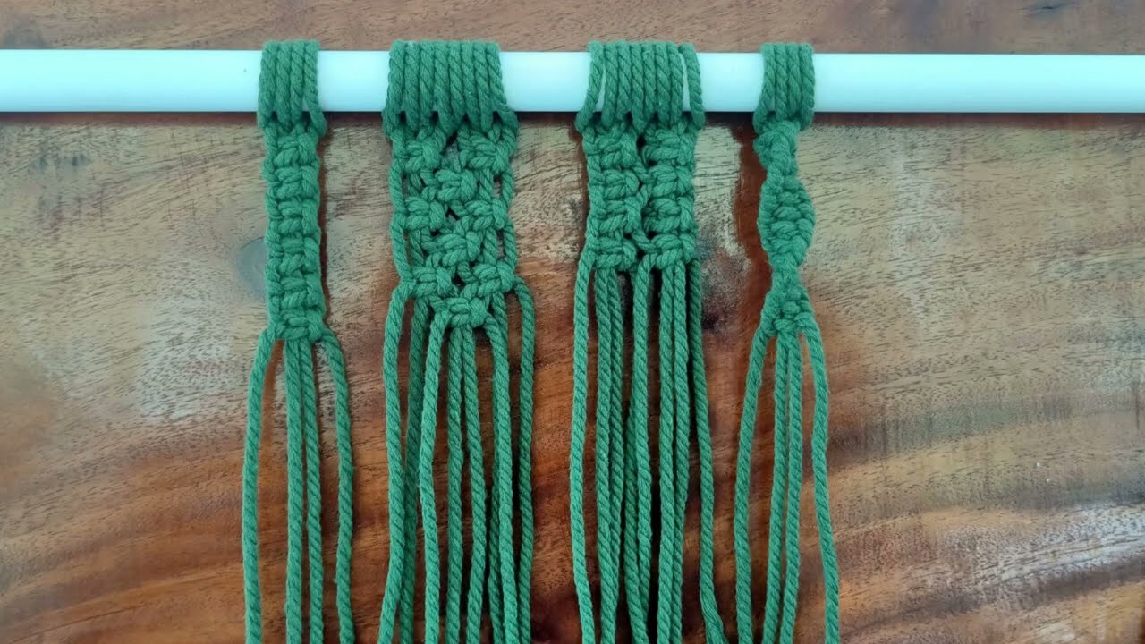 Macrame basic square knots