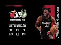 2019.10.26 Heat vs Bucks Justise Winslow Highlights, 10+13+7