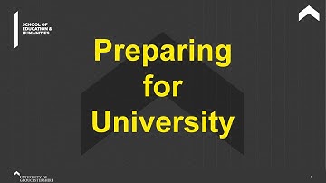 Transition Tuesdays P1: Preparing for university
