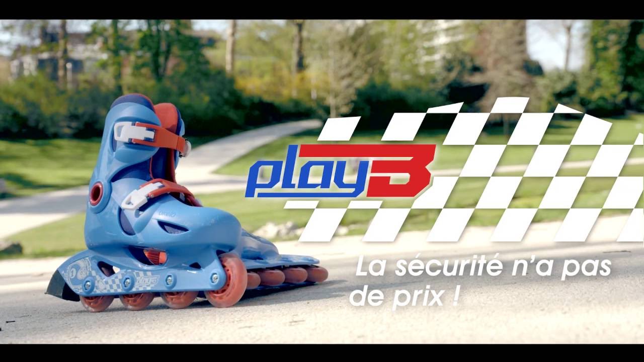 roller enfant PLAY3 bleu rouge pour les clubs et collectivités