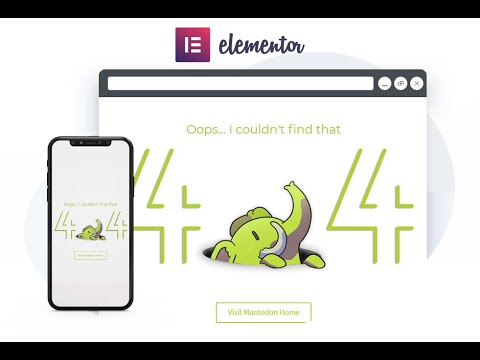 How to design professional 404 page template in Elementor