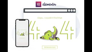 How to design professional 404 page template in Elementor