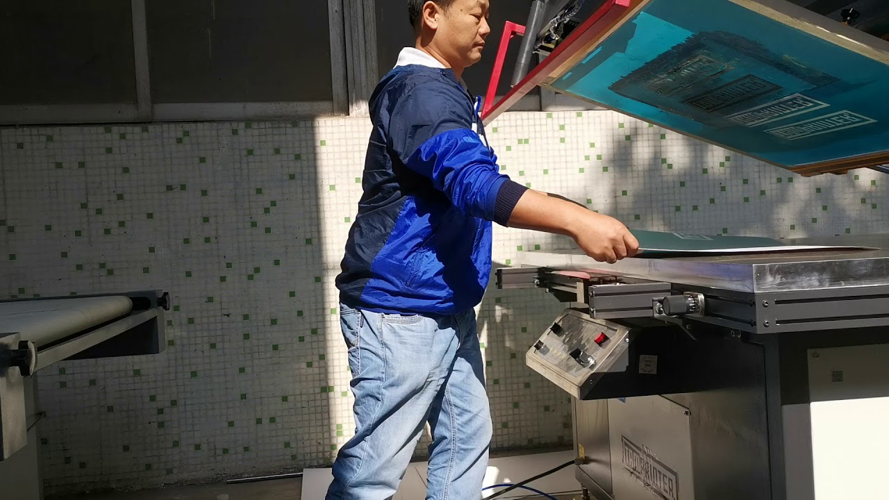 Large screen printing machine for greeting card gold powder coating ...