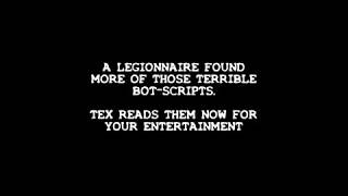 Tex reads bot scripts for television