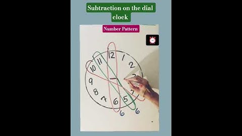 Subtraction on the dial clock ⏰️ || Number Pattern || #shorts