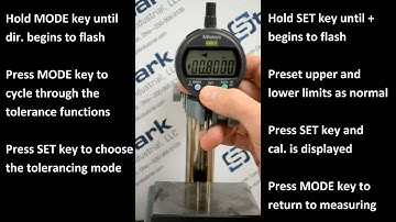 Mitutoyo Indicator Setting: Tolerancing