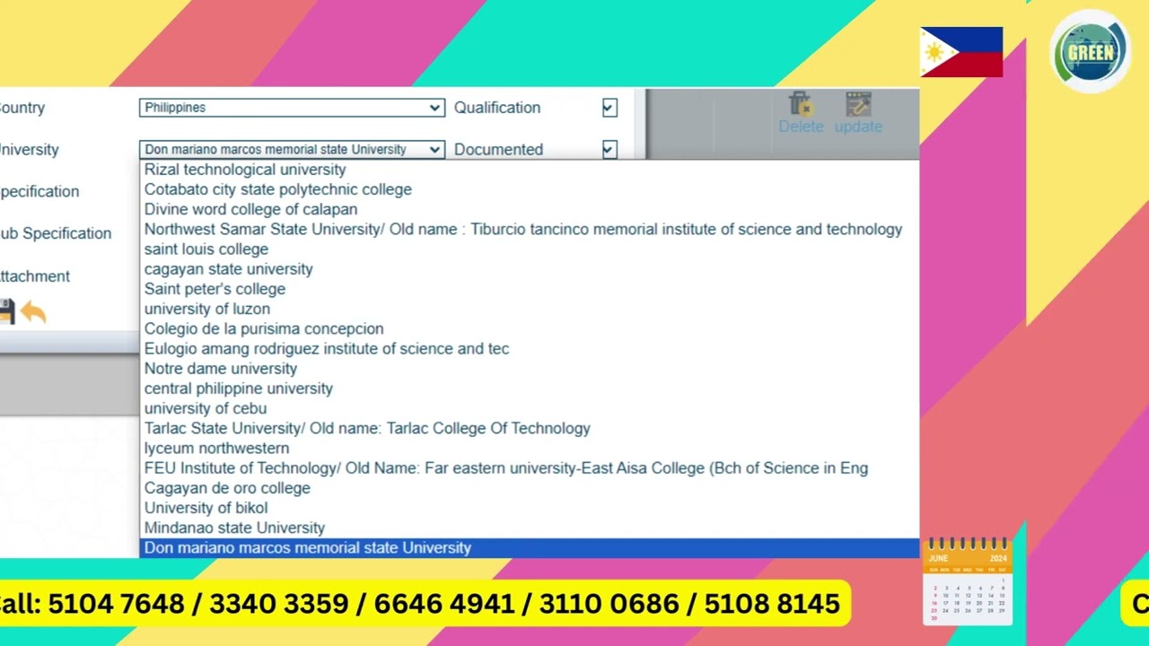 List of Approved  Philippines / Pinoy Universities by Qatar UPDA/MMUP/MME for Engineers  | 