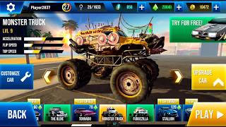 スタントカーエクストリーム「ウォーホッグトラック」カースタントドライバーゲームAndroidゲームプレイ#16 screenshot 5