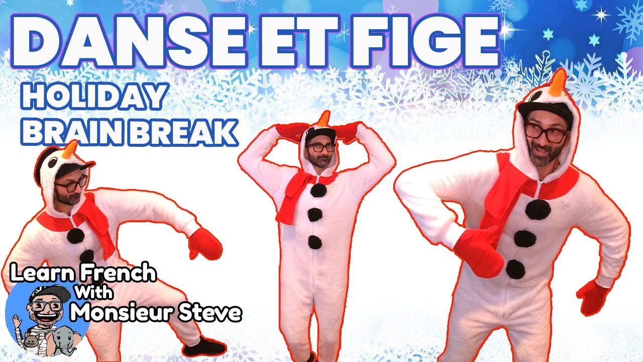 BRAIN BREAK IN FRENCH #6 / Danse Et Fige / Freeze Dance / Noël