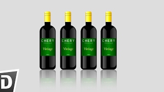 Draw red wine bottle in  Inkscape