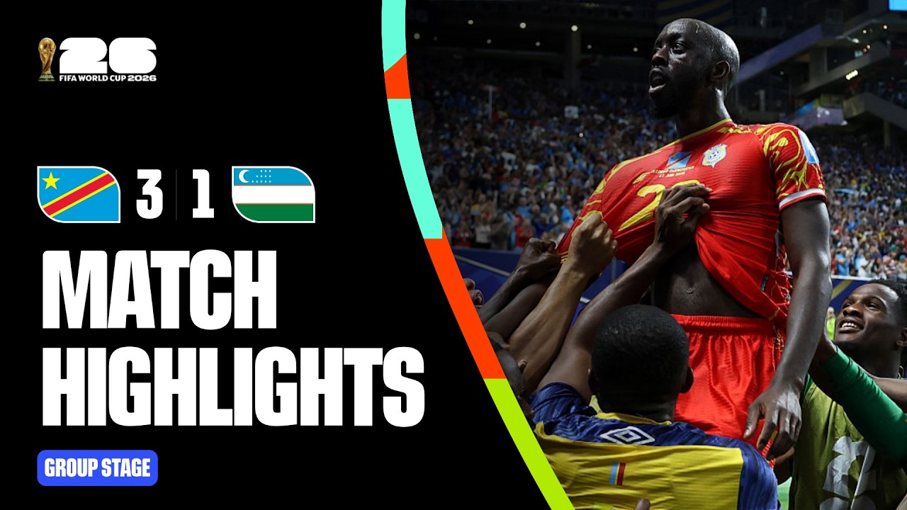 Resumen: Highlights | Congo DR 3-1 Uzbekistan | FIFA World Cup 2026™