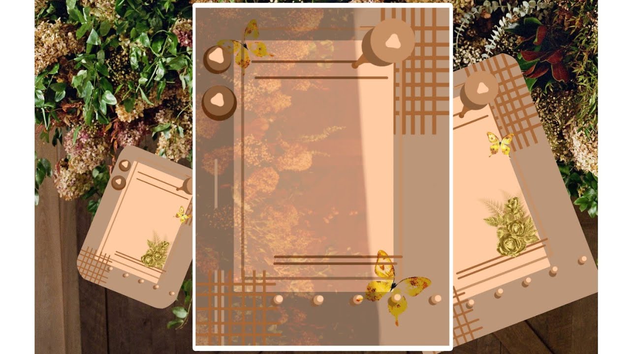 [ibispaintX] aesthetic template brown &yellow butterfly 