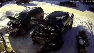 08 Dakota 3” Lift being installed