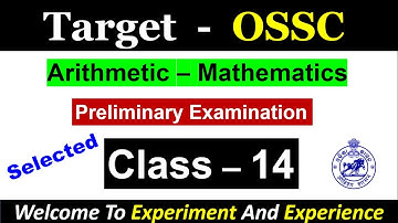 OSSC Arithmetic 10th standard Class_14 | #ossc #osscexam