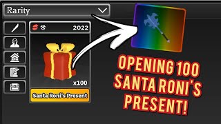 Unboxing 100 Santa Roni's Present in Survive the Killer Christmas Update!