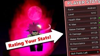 Rating Your Stats! | DBZ Final Stand